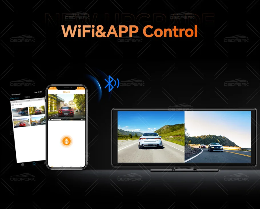 11.3" Touch Screen 5K UHD Dash Cam T8 Pro Wireless CarPlay Android Auto Airplay