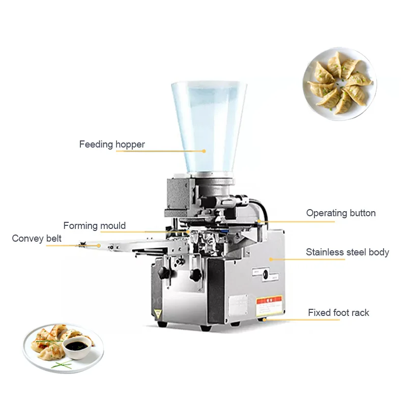 Automatic Fold Making Dumpling Machine Stainless Steel Elecrtic Maker Press Molder Dumpling Machine Dumpling Maker Equipment