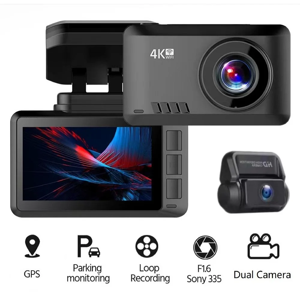 ڵ ī޶  ķ, 4K GPS , 24 ð  ,   ĸ Dvrs ߰ ð