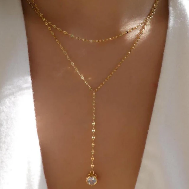 Colliers en chaîne de perles tressées simples, ton or, ensemble de colliers avec pendentif superposé pour femmes, usage quotidien et de fête, 5 pièces/ensemble