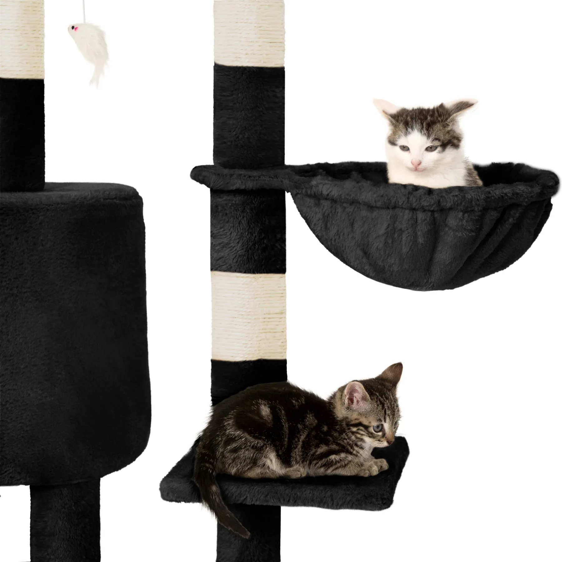 Gato preto marcel scratcher-scratcher árvore para gatos, parque de jogos de  gato com colunas de sisal, brinquedo de gato com vasos, móveis de gato