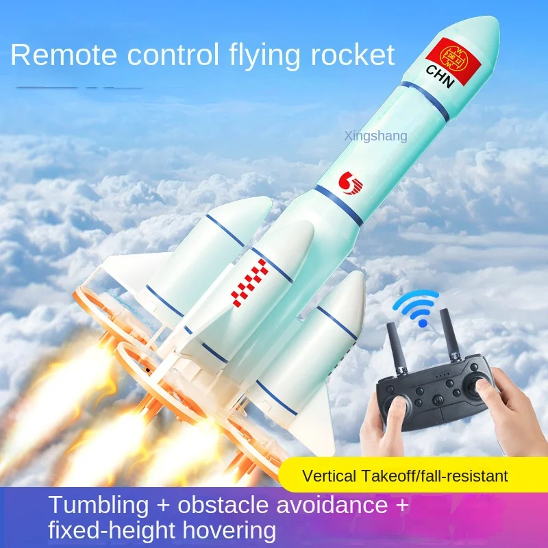 Children's gift remote control space rocket drone toy rocket foam aircraft remote control aircraft