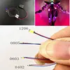 10pcs/lot wired 20cm long 7-color LED patch lights 4 sizes 1206 0805 0603 0402 Building microscene toy layout lights 1