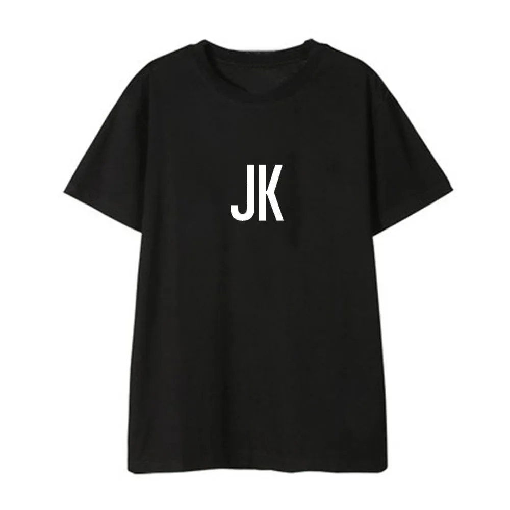 

Модная Футболка KPOP JK V JM с надписью на 7-ю годовщину, футболка с коротким именем члена для женщин, одежда в Корейском стиле Харадзюку