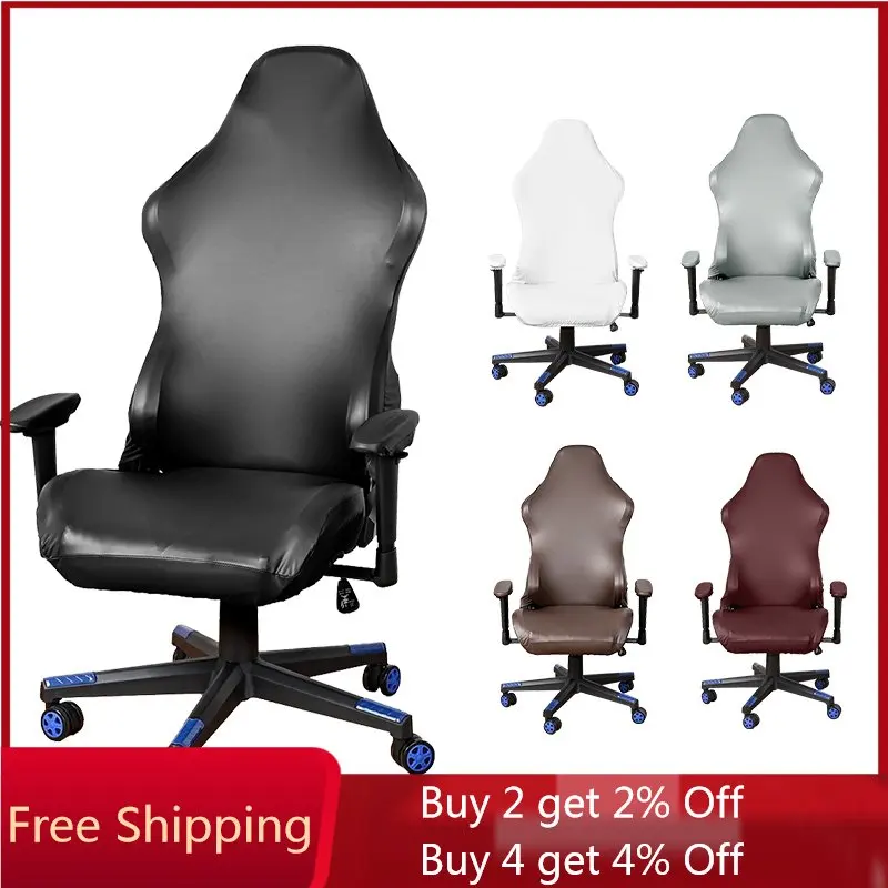 PU Leather Gaming Chair Cover with Armrest Waterproof Office Chair