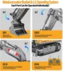 RC Excavator 17CH Remote Control Truck 2.4G RC Crawler Engineering Vehicle Excavator Truck Radio Control Construction Car Gifts 2