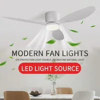 LED Light DC Motor Modern Ceiling Fan Kitchen Living Room Dining Room Household High Air Volume Remote Control Pendant Light 1