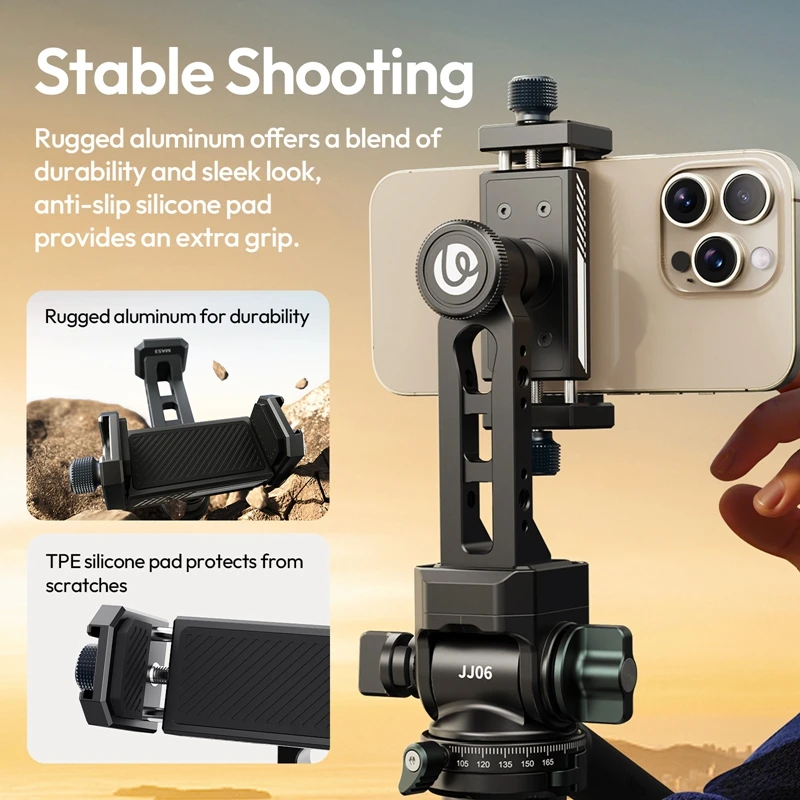 Ulanzi MA53 Arca Swiss Phone Mount with Ball Head 360° Rotation Metal Phone Holder for Photograph Livestreaming Vlog Recording