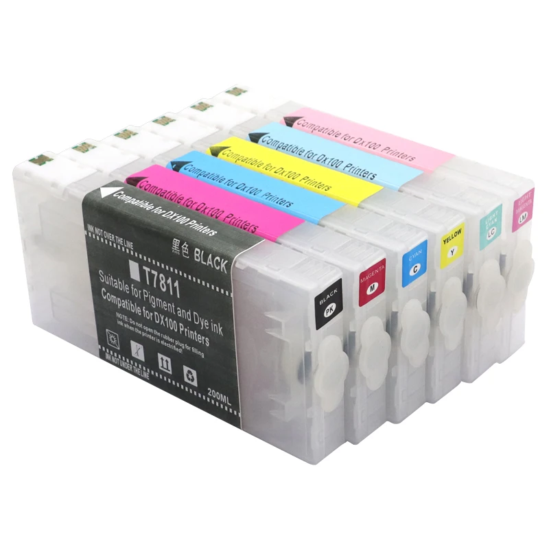 T7811-T7816 Empty refillable ink cartridge chips Fujifilm Frontier-S DX-100 Fuji DX100 Printer 6 colors available