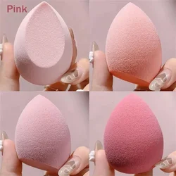 Premium Makeup Sponge Set - Beauty Blender Egg & Powder Puffs - Essential Makeup Tools (4Pcs Pink)