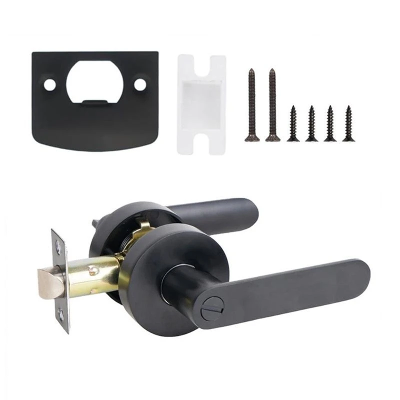 DIY Friendly Internal Door Handles Steel Door Handle Set Tubular Latches Handle Suitable for Left or Right Handed door M4YD