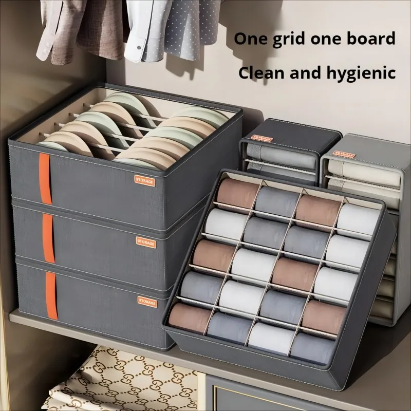 Underwear Storage Box Dark Grey Multifunctional