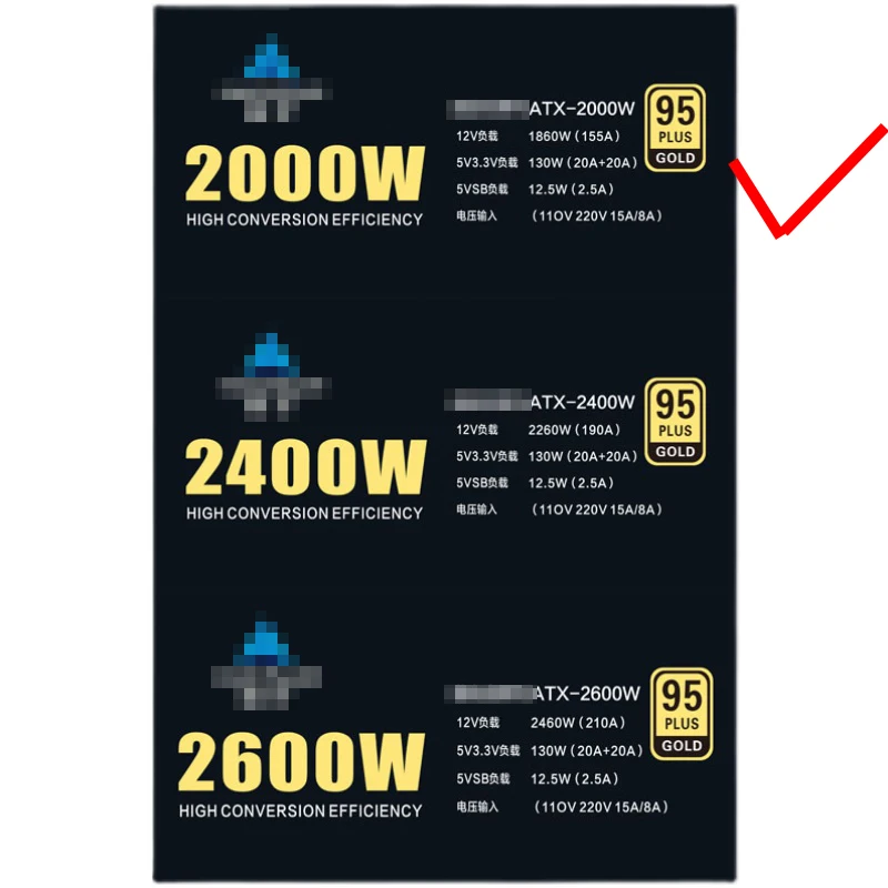 ATX-2000W for Dedicated Power Supply, Support Multiple Graphics Rendering 95 PLUS Gold Certification 3 ATX-2000W for Dedicated Power Supply, Support Multiple Graphics Rendering 95 PLUS Gold Certification
