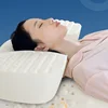 Latex Bed Pillow  Support Cervical Pillow for Neck Shoulder Pain and Spine Alignment Sleepers with Removable Cover (Grey,Large) 4