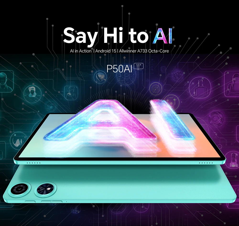 Teclast p50 tablet android 15 octa-core display wifi 6 128gb_voghion.com