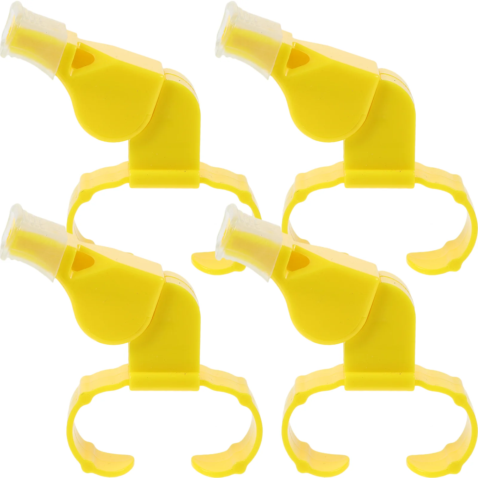 4Pcs Plastic Sports Whistle Referee Ring Whistle Ring Outdoor Whistle for Sports Reusable Whistle