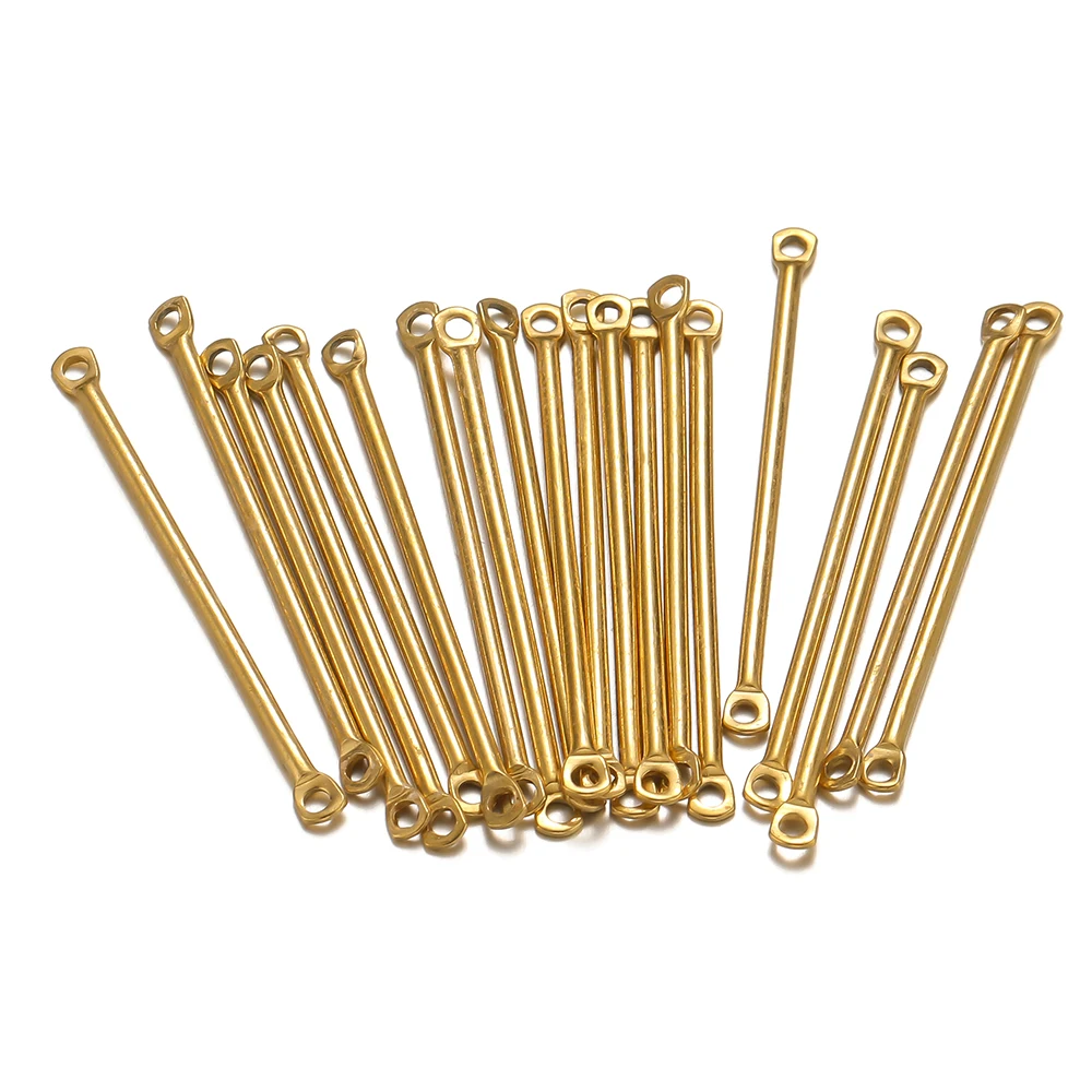 20 stücke 15/20/30mm PVD Gold Farbe Edelstahl Draht Lange Bar Stick Link Stecker für DIY Tropfen ohrringe Herstellung Von Schmuck Erkenntnisse