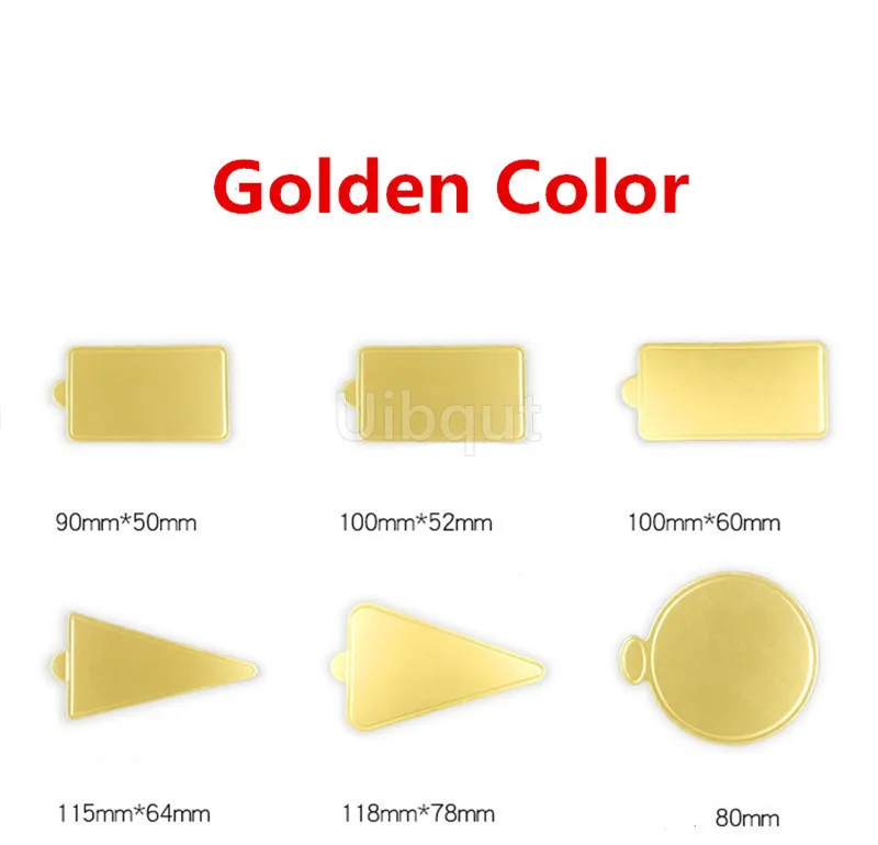 Description Picture 2 of item100pcs/set Golden black silver Mousse Mat Bottom Cake Base Boards Paper Board Shape Dessert Tray Christmas Cake Decoration Tools