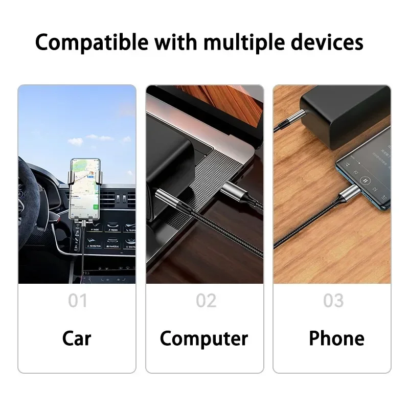 Premium Type-C to 3.5mm AUX Audio Adapter Cable