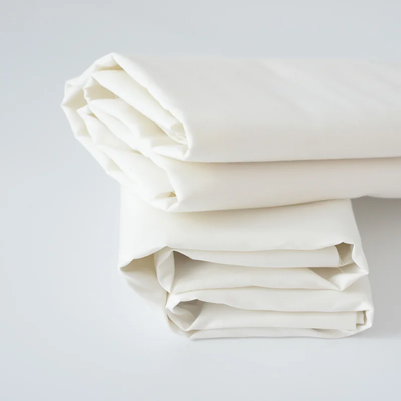Yarn 20X20 Density 60X60 White Cotton Garment Fabric By The Meter Coton Quilt Cover Sheet Fabrics High Quality Cloth