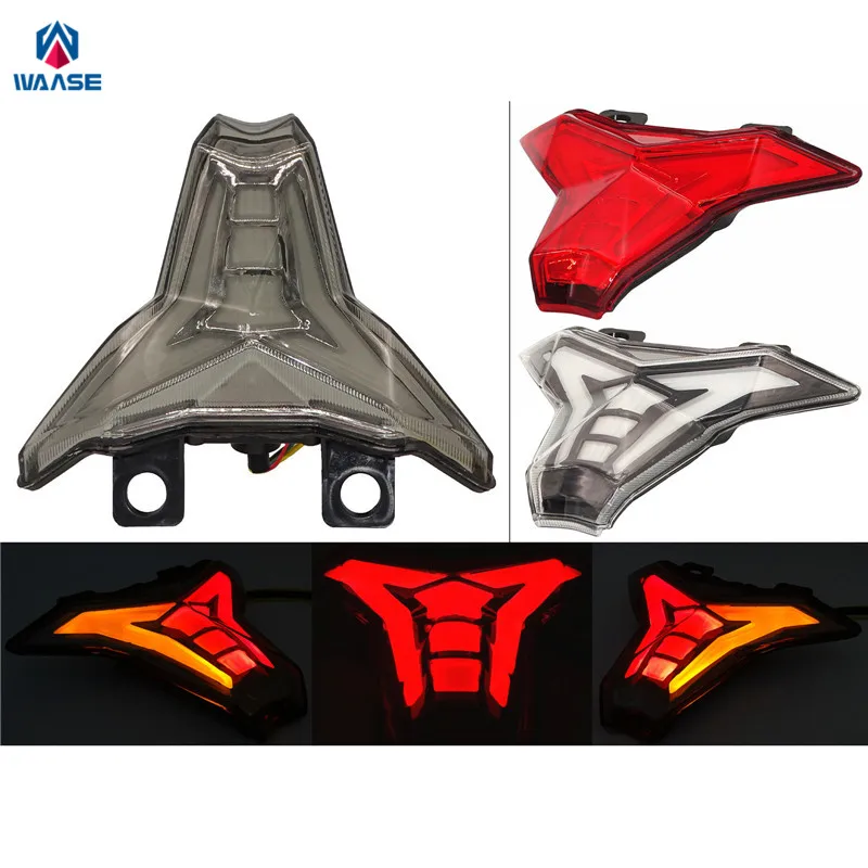Waase для Kawasaki Ninja ZX6R ZX-6R ZX636 2019 2020 2021 задсветильник, Тормозные Сигналы поворота, встроенная светодиодная лампа