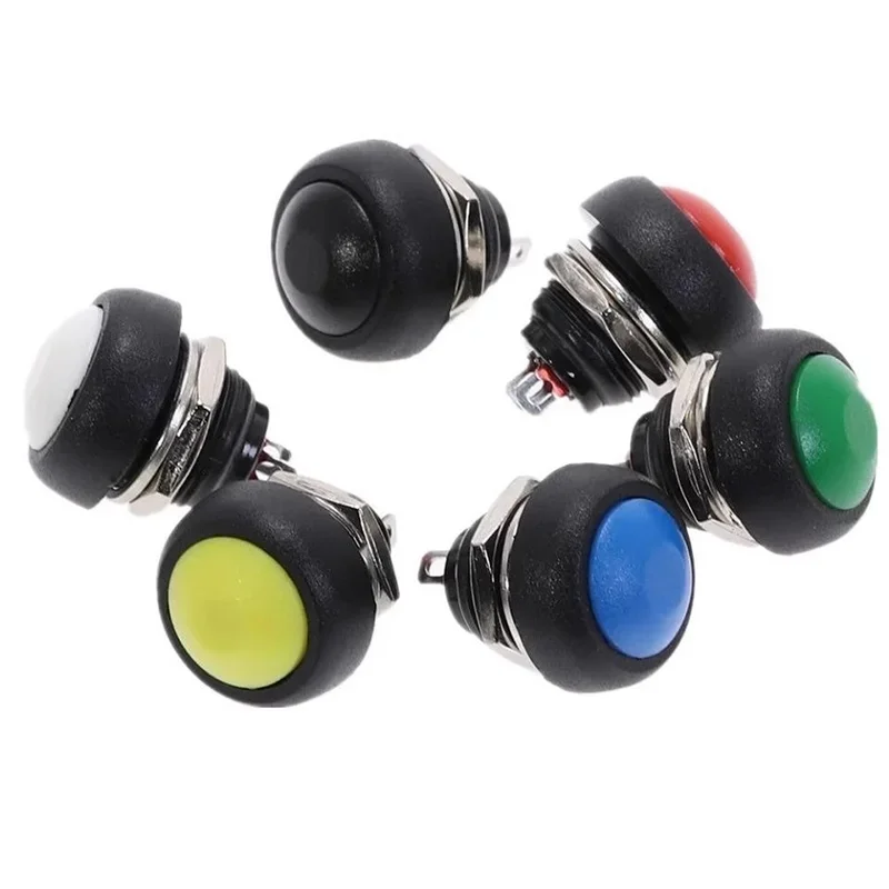 5/20/100PCS 12mm Mini Round Push Button Switch,PBS-33A Self-Locking/33B Self-reset ,3A250VAC/1A125VAC Electrical Equipment 2Pin