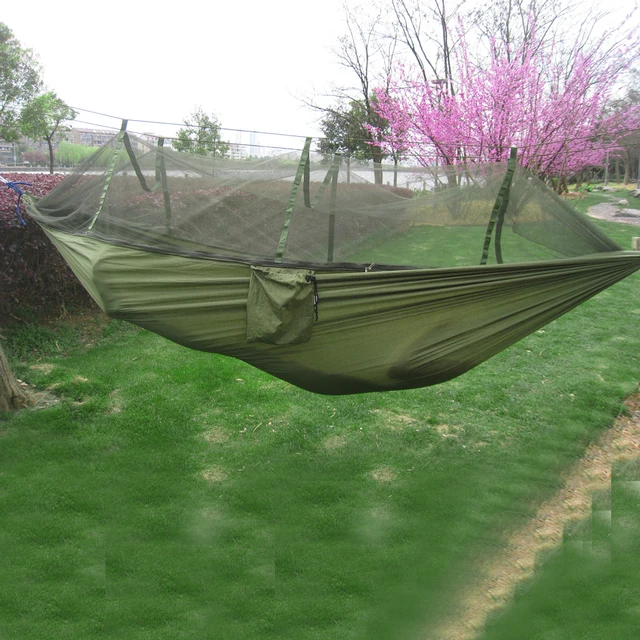 Portable Camping Tent Hammock Awning Mosquito Net Canopy 210T Nylon Sleep Bed 1