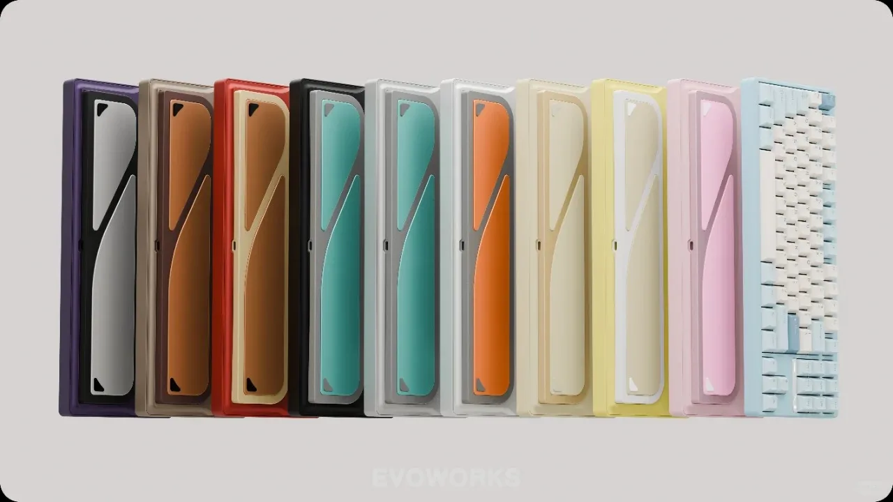 EvoWorks-EVO80メカニカルキーボード,アルミニウム合金,3モード