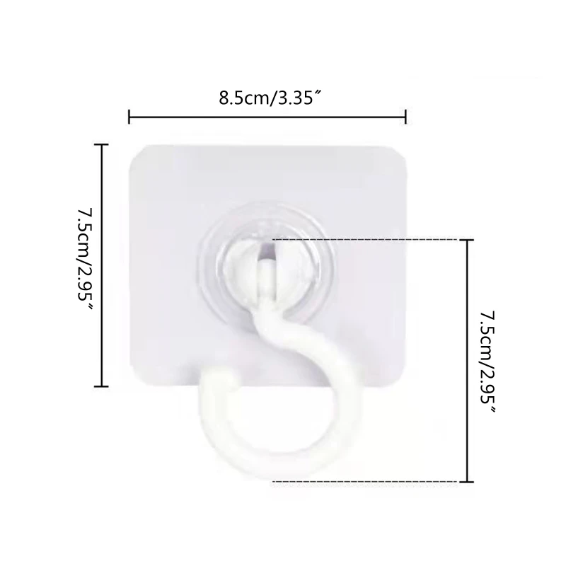 Self Adhesive Hooks 10pcs/set 360 Rotatable Ceiling Hooks Heavy Duty for Home Kitchen Bedroom Office Storage Hooks