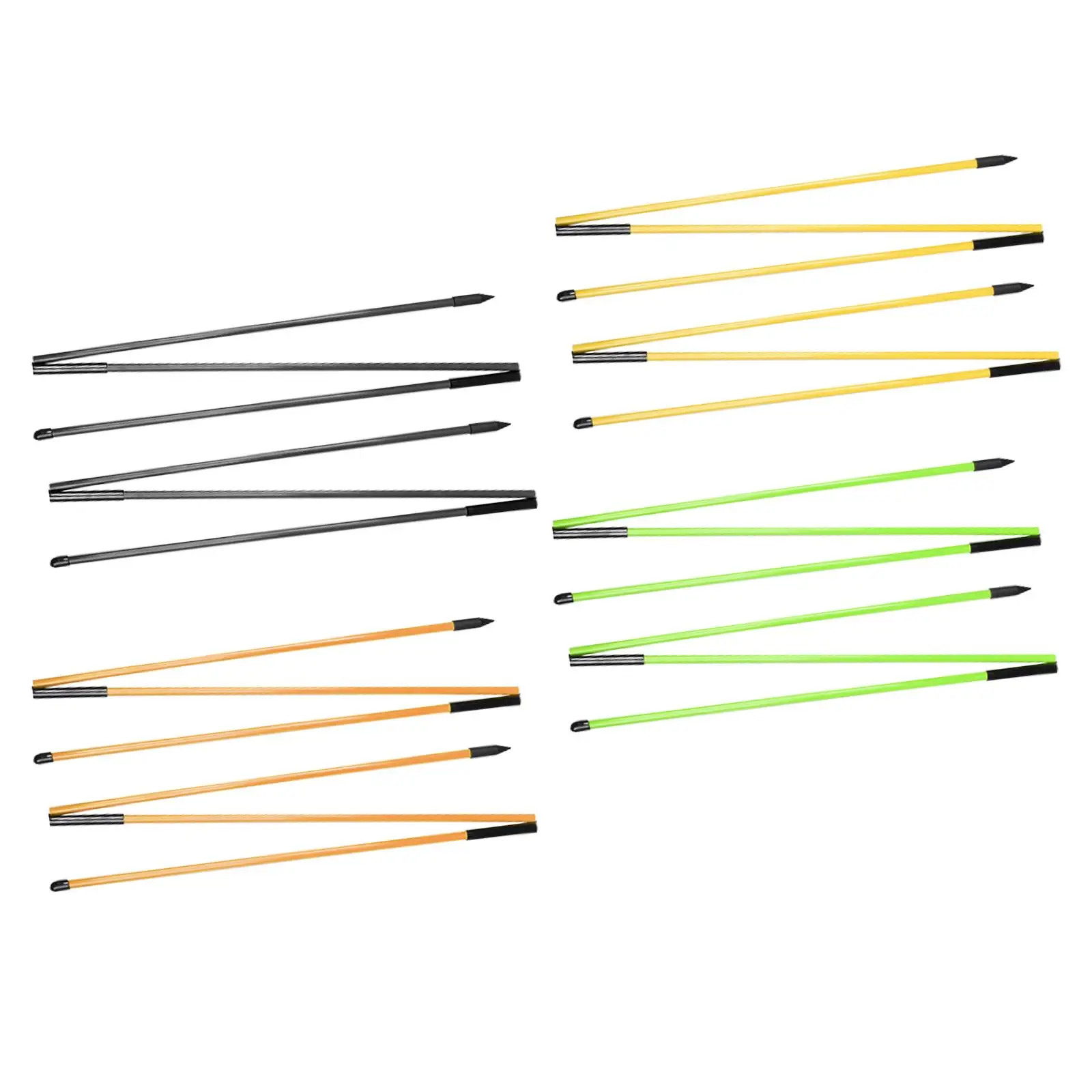 

2Pcs Golf Swing Trainer Golf Alignment Training Sticks Collapsible Portable 48" Alignment Rods for Aiming, Full Swing, Exercise