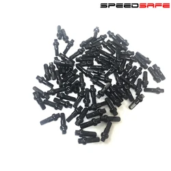 Ultra - Lightweight Double Square Aluminum Alloy Nipples - Black & Red - 50 pcs Pack (14mm Red)