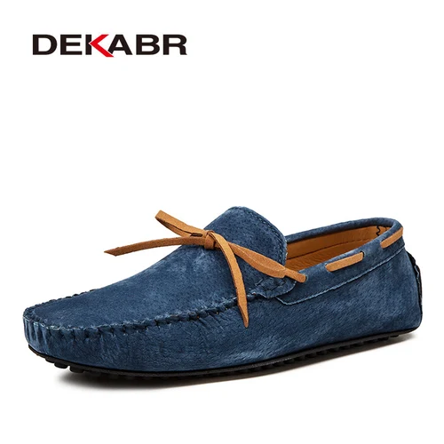 DEKABR 남성용 캐주얼 진짜 가죽 신발, 통기성 녹색 로퍼, 여름 가죽 신발, Sapato Masculino Zapatos Hombre 5