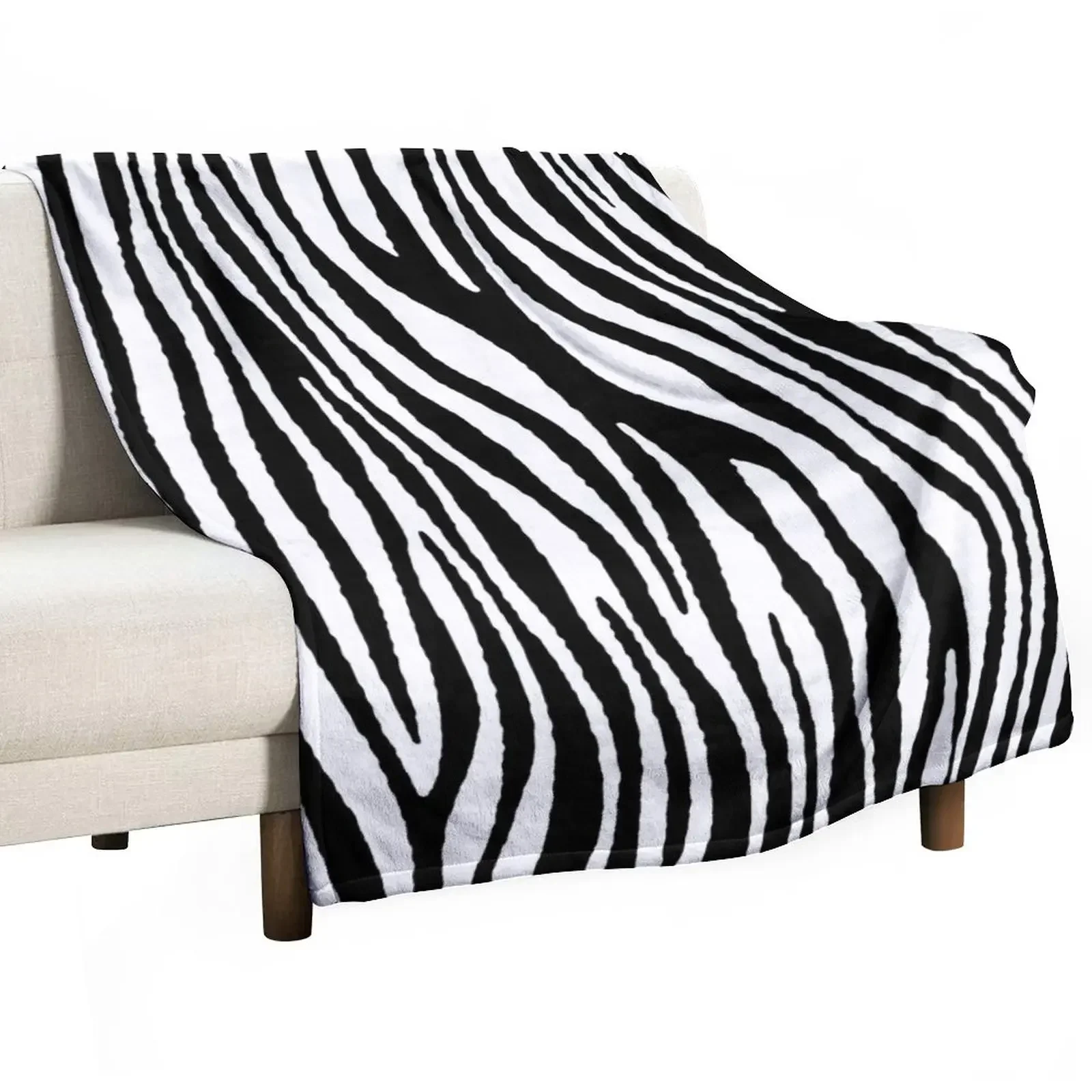 

Zebra Pattern Camouflage Black and White v2 Throw Blanket Decorative Beds Single Cute Kid'S Blankets