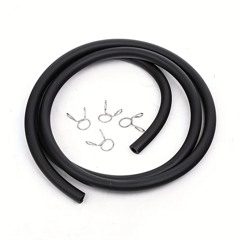 Durable Universal Motorcycle Fuel Hose - 1-Meter Colorful Corrosion-Resistant Oil Pipe with Fixing Clip