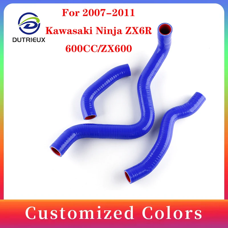 

For Kawasaki Ninja ZX6r 600CC/ZX600 2007-2011 Silicone Radiator Hose Kit 2008 2009 2010