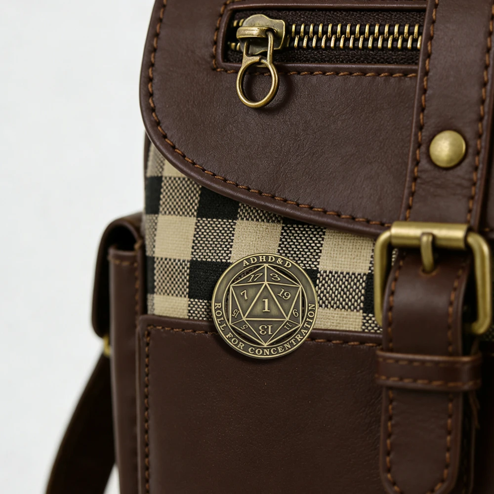ADHD&D Rollenwürfel für Konzentration Emaille-Anstecknadel Lustige D20-Brosche Gamer-Rollenspieler Ausgehöhltes Würfel-Abzeichen Geek-Geschenk für Liebhaber – Detail 6