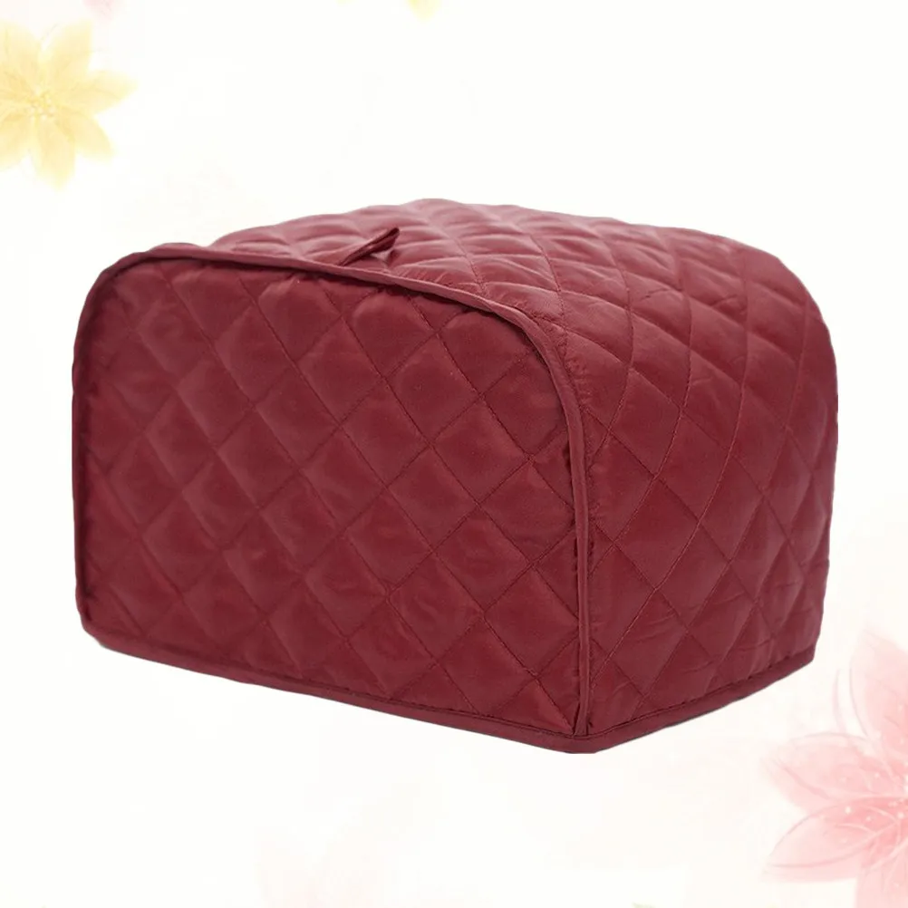 1Pcs 레드 투 슬라이스 토스터 커버 폴리에스테르 코튼 블렌드 가전제품 커버 주방 홈 레스토랑 먼지 방지 스크래치 방지