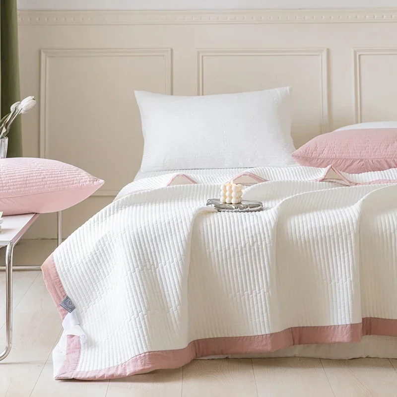 

Покрывало на кровать из 100% мягкого хлопка, Комплект постельного белья в скандинавском стиле для дома, двуспальные простыни, матрас, Топпер, клетчатая кровать