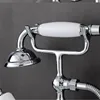 Bathroom Bathtub Faucet Set Brass Wall Mounted American Style Classical Cross Handle Gold Chrome Finished Wall Mounted 6
