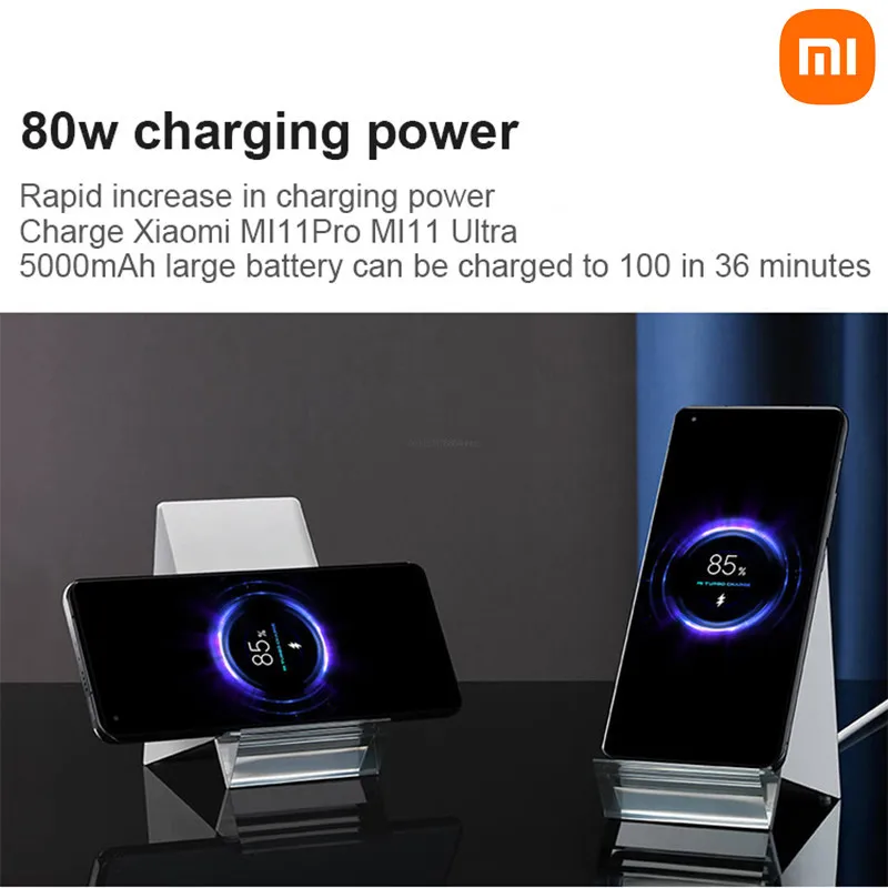 Xiaomi 80W Set Di Supporti Di Ricarica Wireless Per Xiaomi 11 Pro 30Min Caricatore Completo Da 120W Cavo 6A Ricarica Rapida Per Xiaomi 11 Ultra