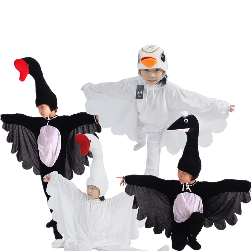 

Kids Halloween Cosplay Costume White Black Swan White Goose Cosplay Costume Children's Stage Performance Costumes