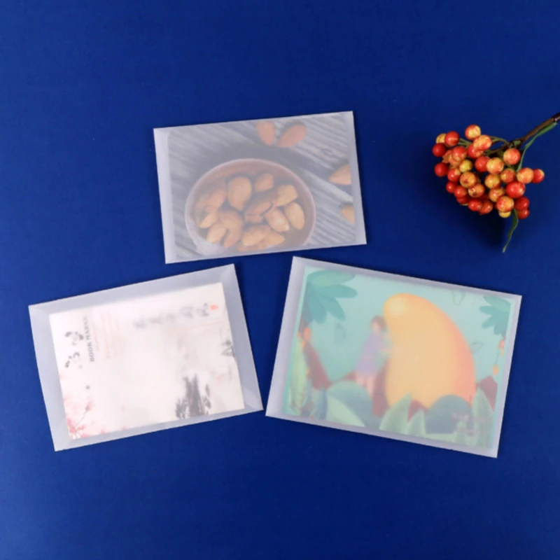 50pcs blank translucent envelope accept customization Transparent sulfuric acid paper envelope postcard antique