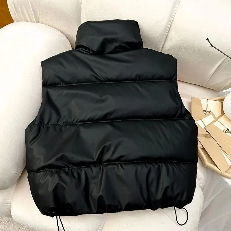 2024 New Women Winter Warm Waistcoat Ladies Sleeveless Stand Collar Coats Warm Outerwear Casual Lightweight Puffer Vest Jackets 5