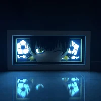 Anime Light Box Blue Lock Yoichi Isagi for Bedroom Decor Lightbox Paper Cut Birthday Gift Blue Lock Meguru Bachira Table Lamps 2