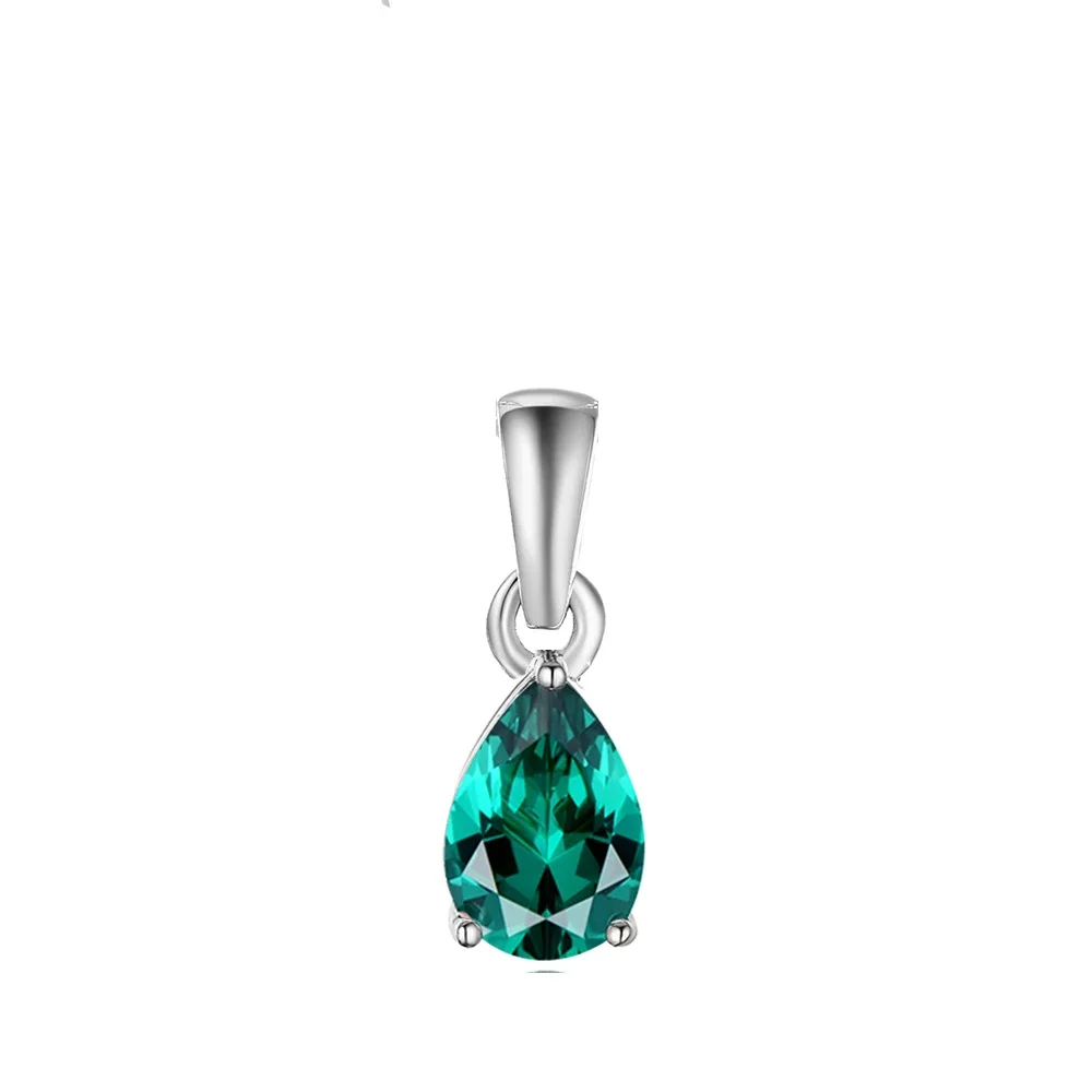 Silver Pendant Kuololit Diaspore Gemstone Pendant For Women Solid 925 Sterling Silver Watedrop Necklace for Engagement Party Gifts No Chains pendant necklace silver necklace