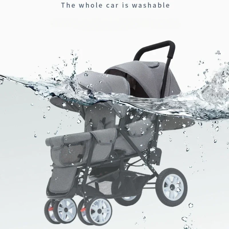 Twin Baby Stroller – Front & Rear Seats 6