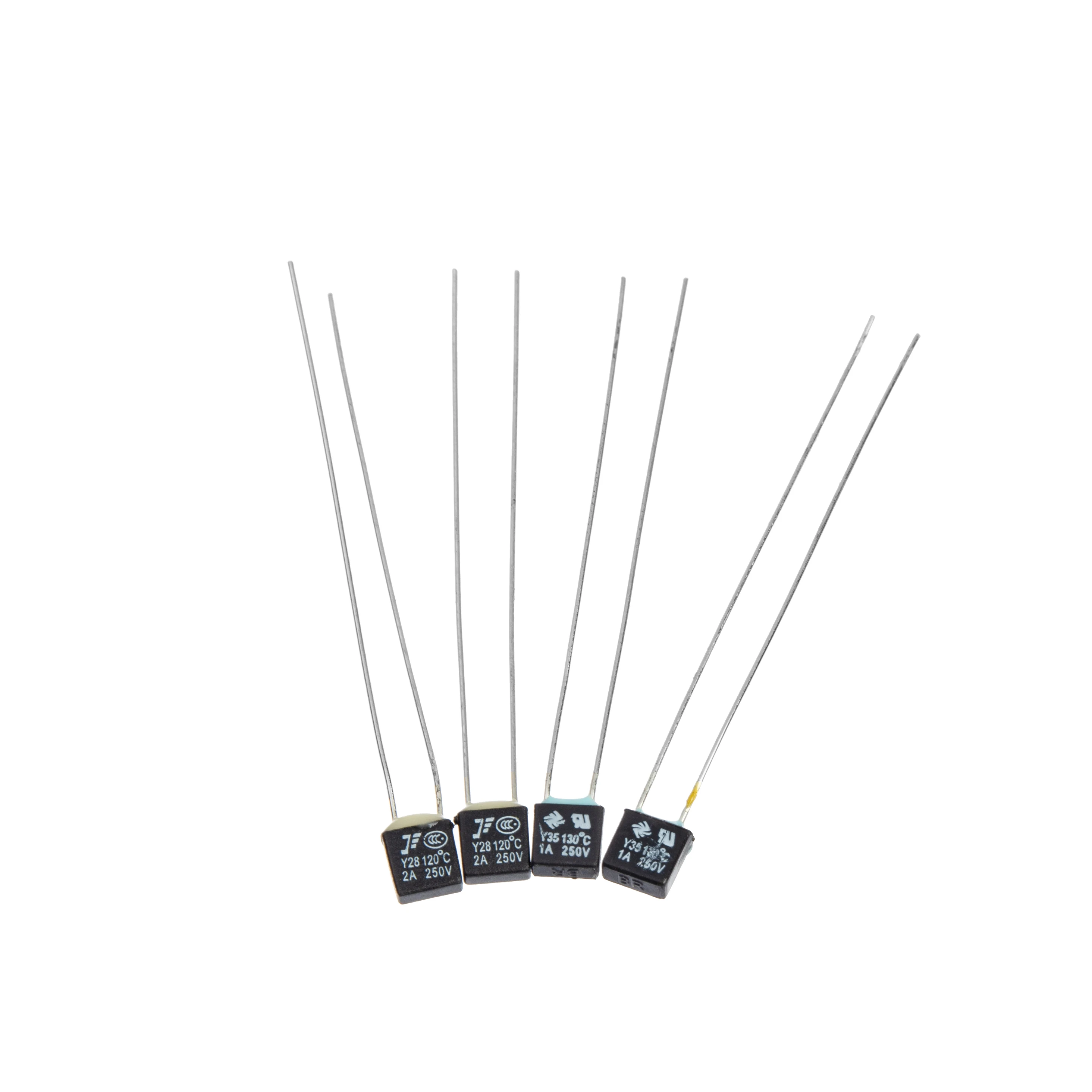 Thermal fuse sensor YYT 20PC RH 92 95 102 105 115 120 125 130 135 140 145 150 Degree Thermal Fuse RH Temperature Fuse 2A 250V Fan Motor Thermal