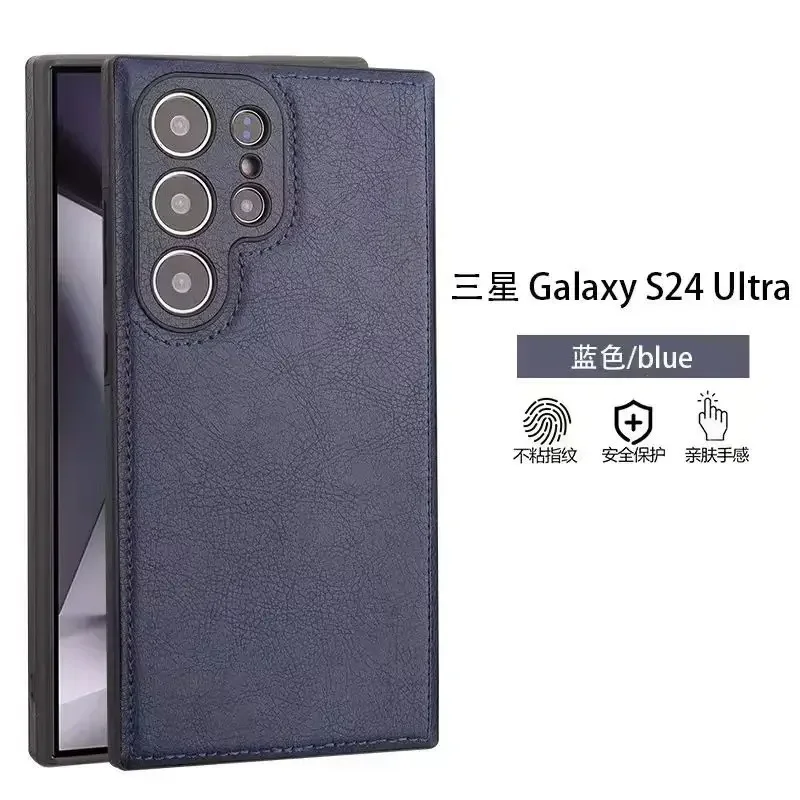 Premium Cowhide Leather Phone Case with Camera Lens Protection Luxury Soft Cover