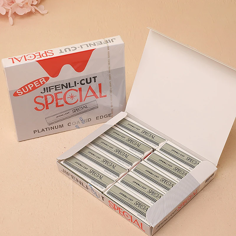 Disposable 10/30/50/100PCS Stainless Steel Hair Blade Knife Tattoo Eyebrow Trimmer Scraper Shaping Shaver Makeup Supply 5