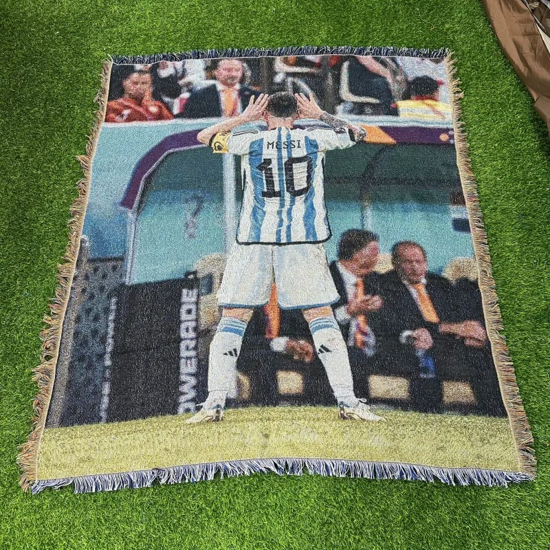 Hoodie Sweatshirt Sleeves Splicing Woven Jacquard Blanket